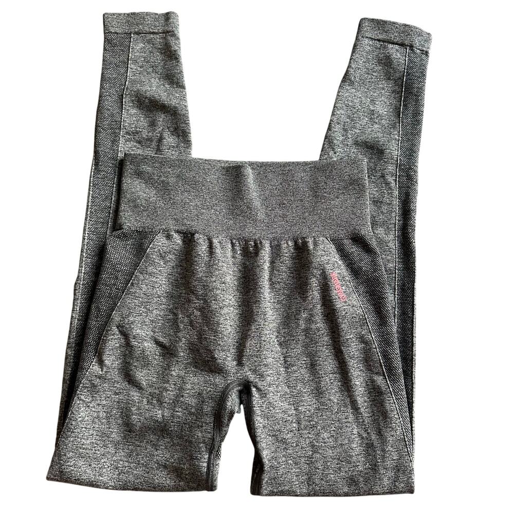 Gymshark Gray/Pink Logo, Leggings- XS/S